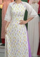 Áo Dài Bon Bon Hoa AD3058 (Áo lẻ)