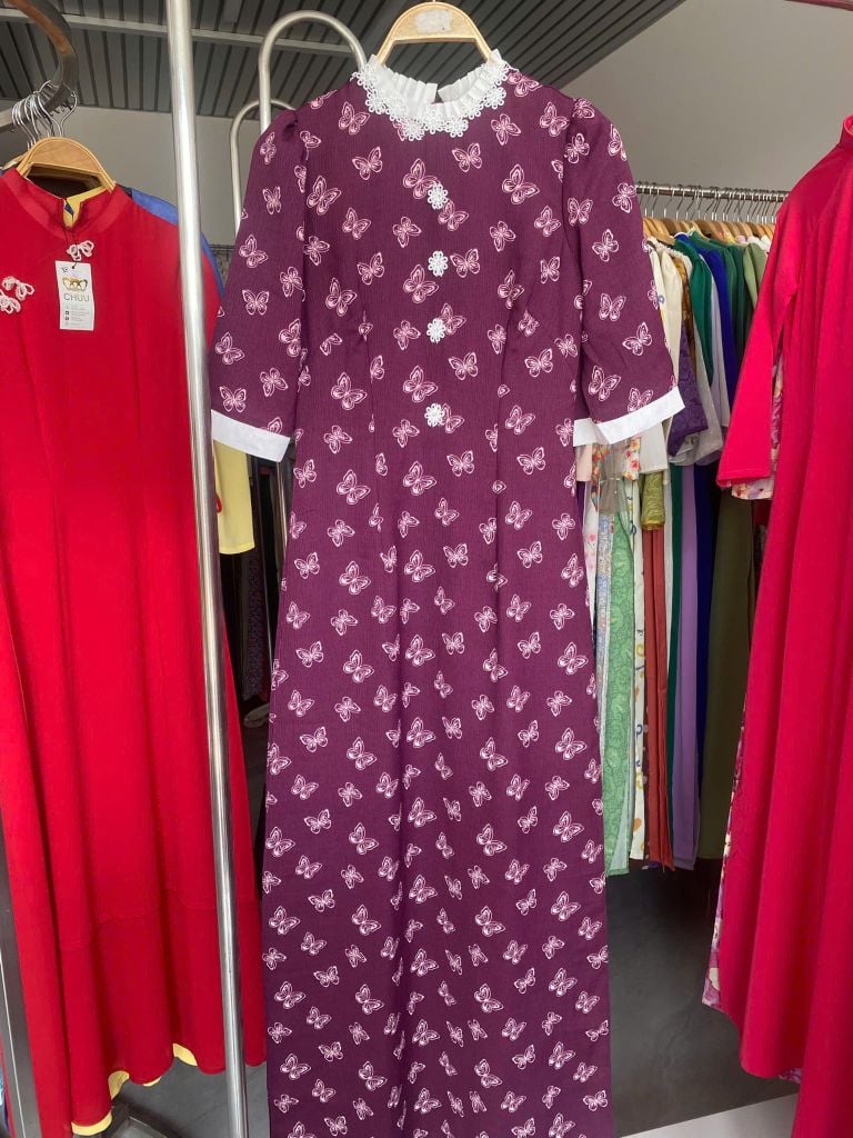 Áo Dài 4 Tà Mộng Điệp AD3065 (Áo lẻ)