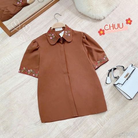 Áo Sơ Mi Thêu Hoa 3 Lá AT9002.1648