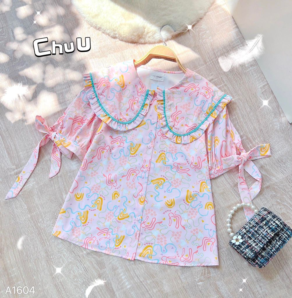 Áo Sơ Mi Mango Tay Nơ A9002.1604