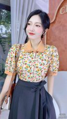 Áo Hoa Cổ Xốp A1568