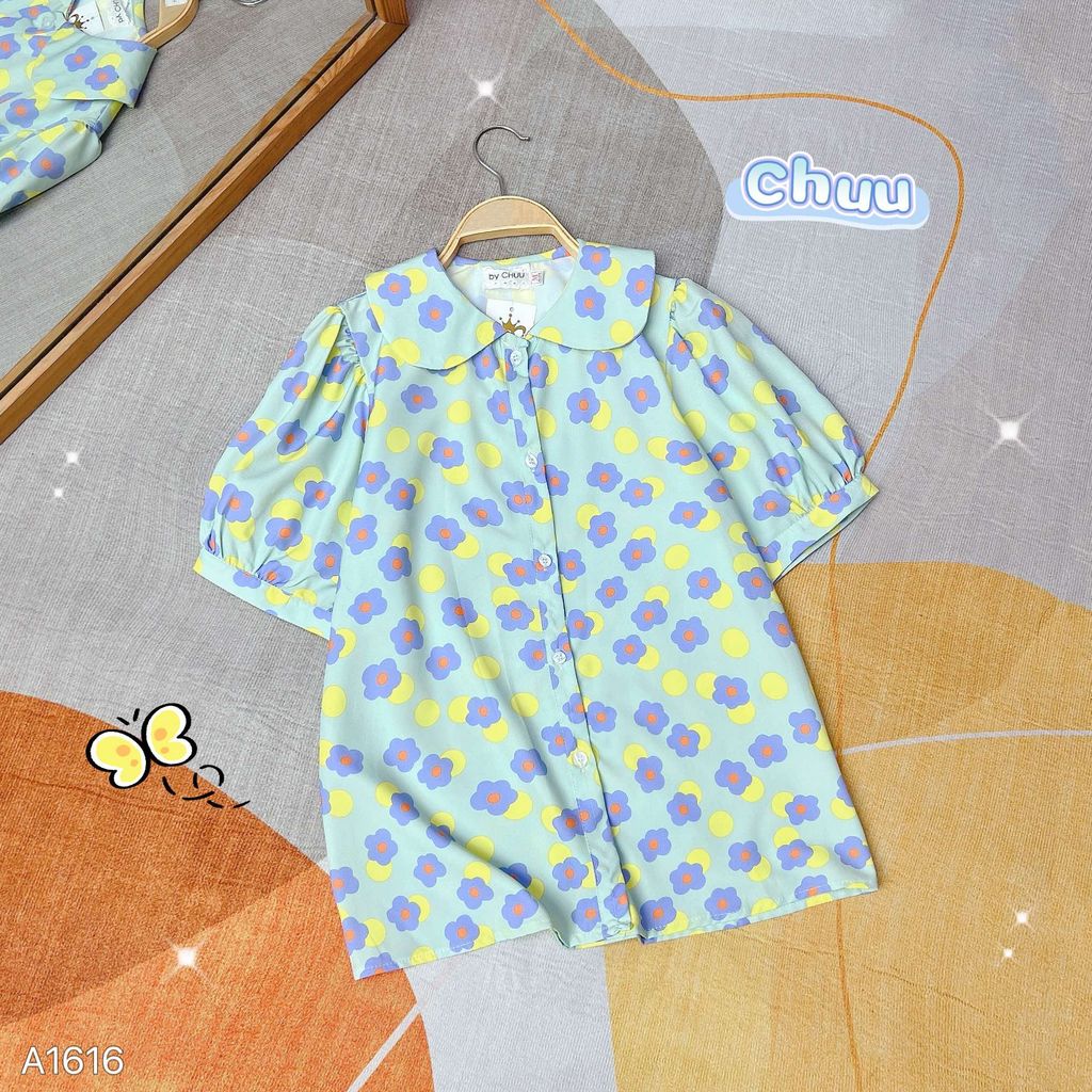 Áo Sơ Mi Cổ Sen Babiber A1616