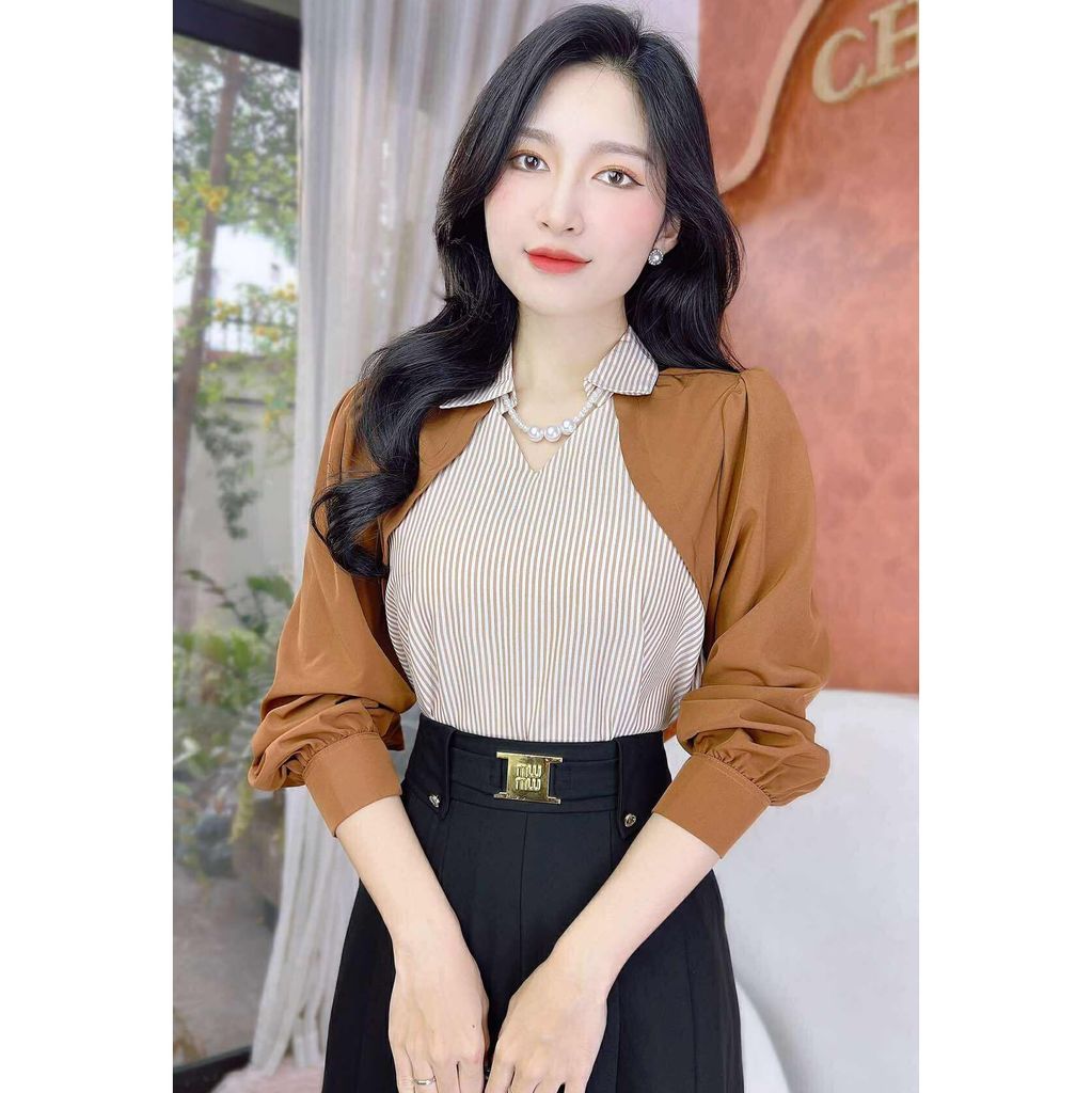 Áo Sơ Mi Giả Khoác Cổ Ngọc A1801