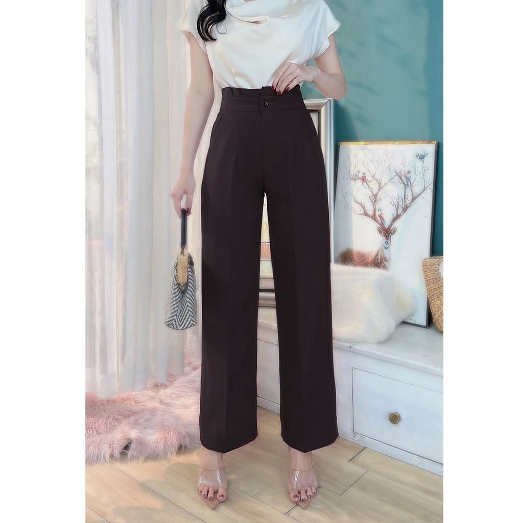 Quần Suông Đai Li Đôi Q9007