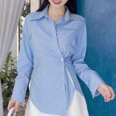 Áo Sơ Mi Cổ Nhọn Nút Eo A1510