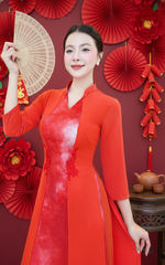Áo Dài Ngọn Lửa Đỏ AD2003 (áo lẻ)