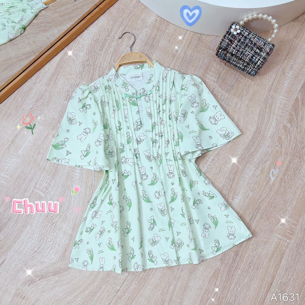 Áo HT Cổ Li Nút Tàu A1631