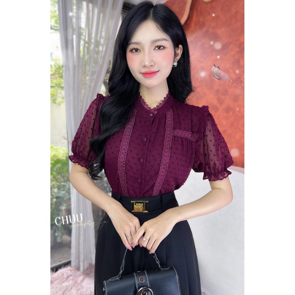 Áo Sơ Mi Cổ Trụ Bánh Mì A2918