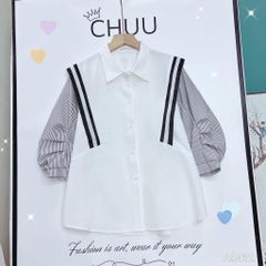 Áo Sơ Mi Phối Tay Sọc AT9001.9412