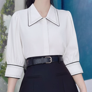 Áo Sơ Mi Lỡ Chỉ Nổi A1713