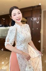 Áo Dài Đom Đóm Tay Nơ AD2724 (áo lẻ)