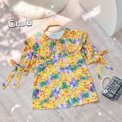 Áo Sơ Mi Mango Tay Nơ A1604