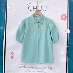 Áo Sơ Mi Thêu Ô Hoa A9505