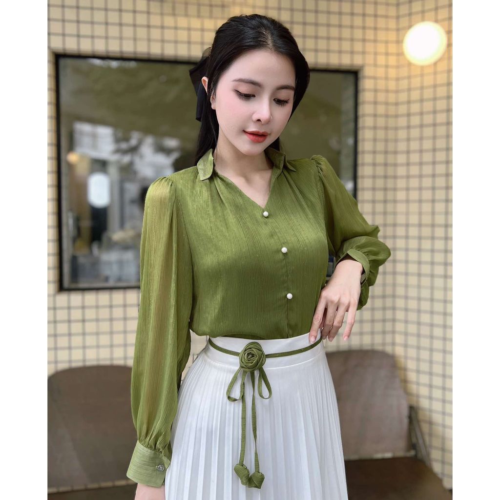 Áo Sơ Mi Cavat Hoa Hồng (PK) A2818