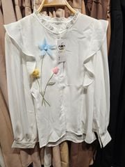 Áo Sơ Mi Hoa Voan Nổi AT9001.1778