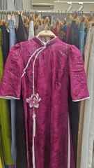 Áo Dài 4 Tà Sen Thêu 3D (PK) AD1659 (Áo lẻ)