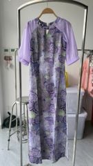 Áo Dài Hoa Ép Kính AD2966 (áo lẻ)