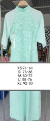 Áo Dài 4 Tà Ngọc Nữ Kèm Phụ Kiện AD2011 (Không Co Dãn) (áo lẻ)