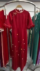 Áo Dài Hoa Dại Lụa Nứt AD3031 (áo lẻ)