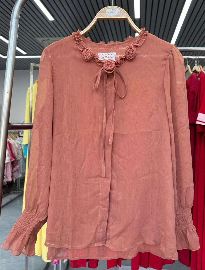 Áo Sơ Mi Hồng Tuyết Kèm Phụ Kiện A9001.2936