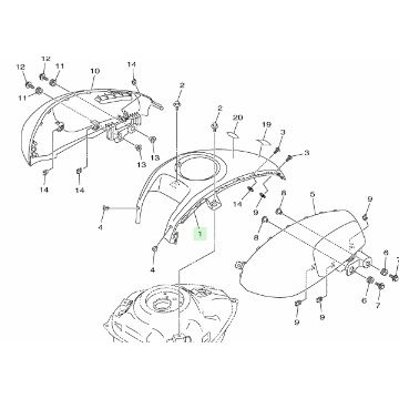  Ốp bình xăng giữa XSR155 