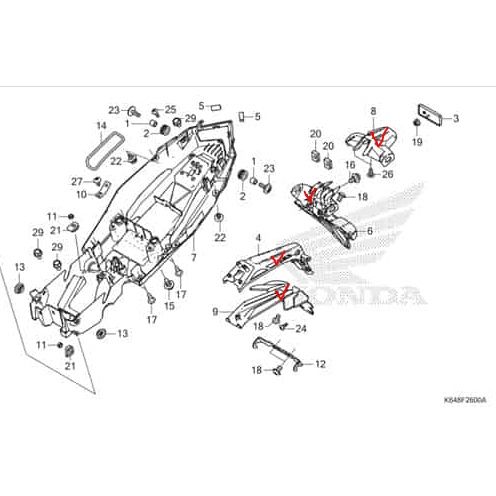  Pát biển số CBR250RR chính hãng Honda gồm 4 món 