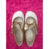  Giày búp bê bé gái  Melissa Ultragirl Flower màu Beige/ Gold size 25.26 used 