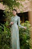  Áo dài truyền thống xanh pastel 