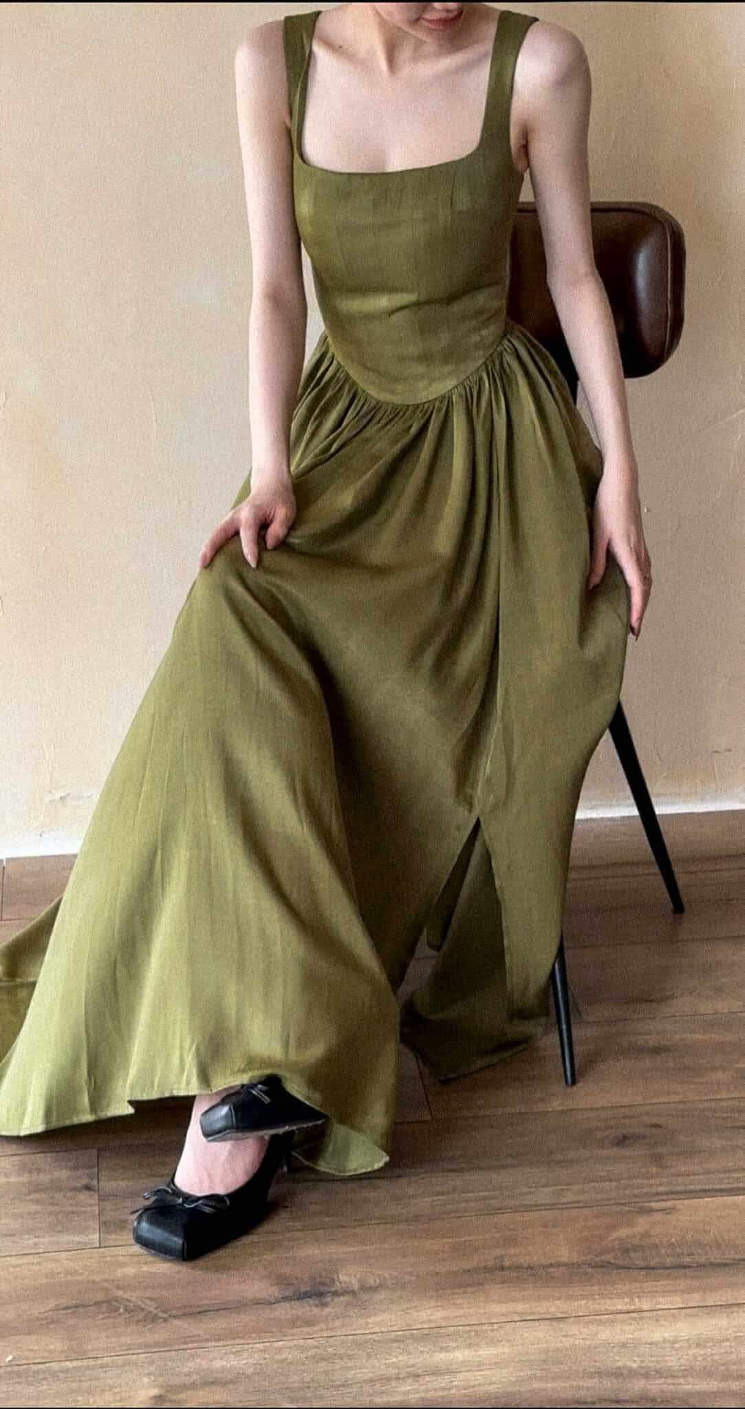  Elizabeth Dress xanh 
