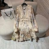  Váy hoa xẻ ngực ngắn Camilla 