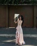  Váy cúp ngực hồng 