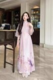  Áo dài kem thuê hoa Vân Chi 