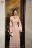 Áo dài SON hồng nhạt 
