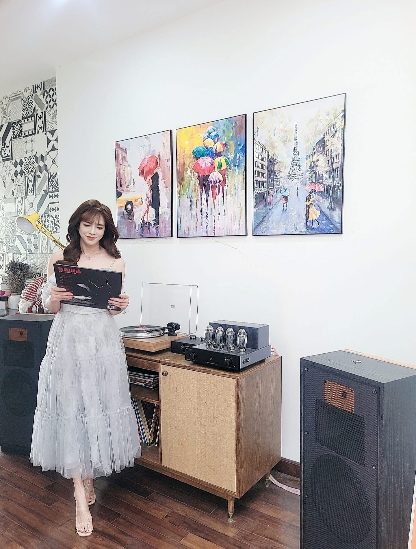  Váy hai dây xám Sò Vintage 