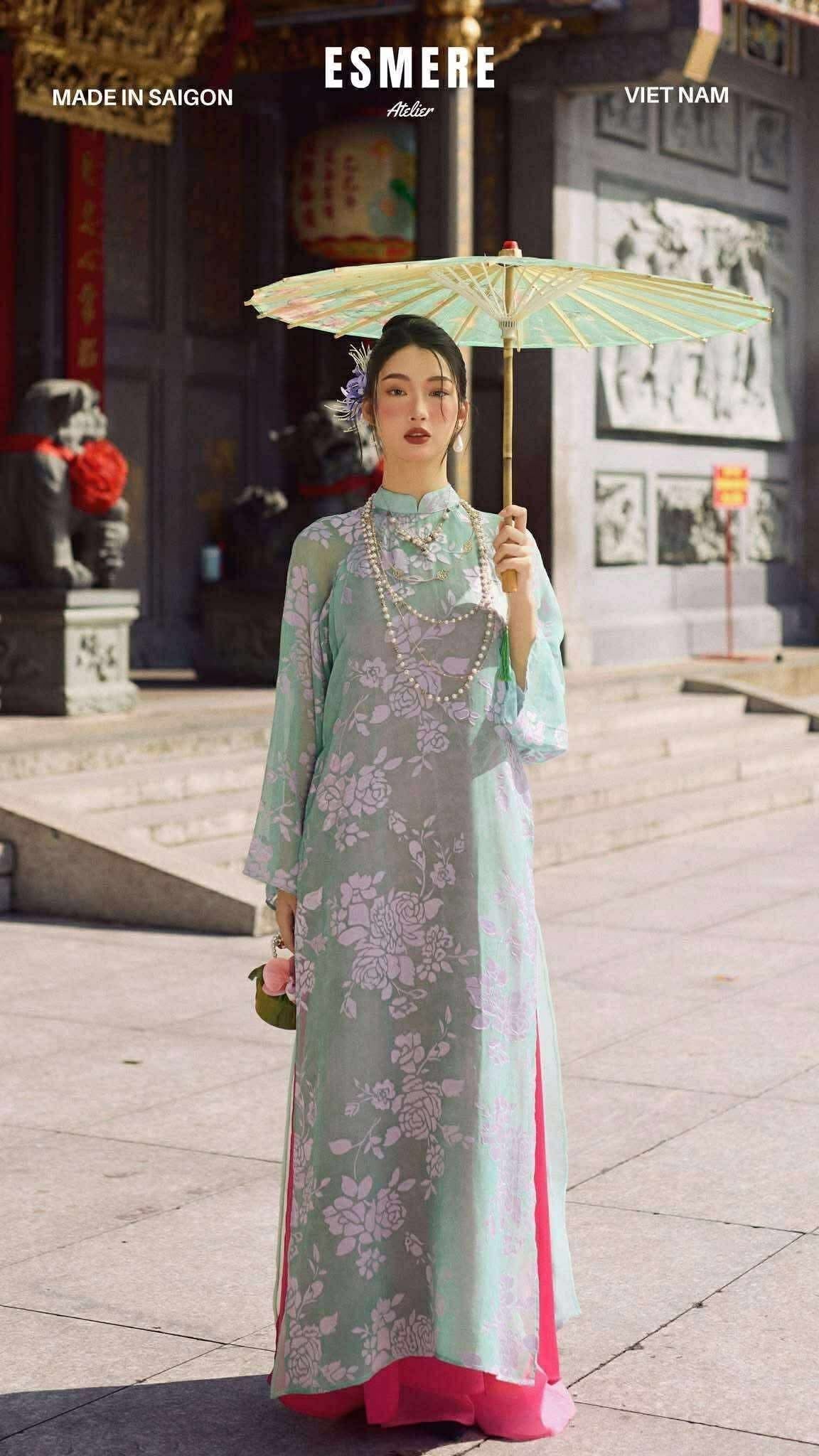  Áo dài Cẩm Hoa Các 