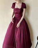  Váy corset cổ điển Pomelo Flower đỏ 