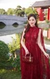  Váy ren lưới đỏ PaLiDo 