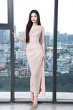  Đầm thun hồng Estella 