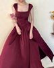  Váy corset cổ điển Pomelo Flower đỏ 