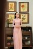  Áo dài Hà Cúc màu hồng 