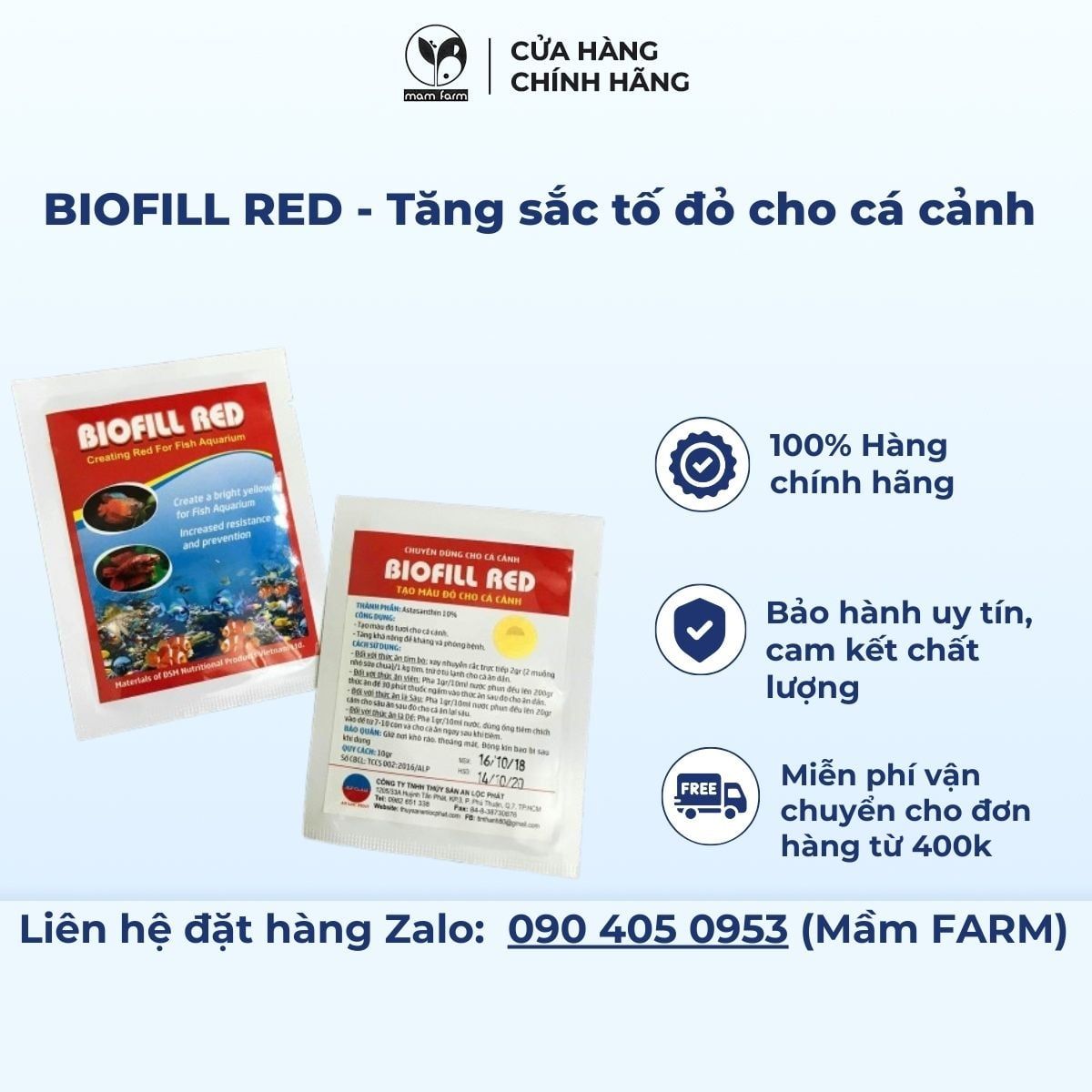 BIOFILL RED - tăng sắc tố đỏ cho cá cảnh – Mầm Farm