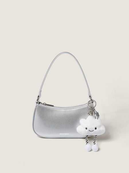 TDV Half-moon Hobo Da Mịn Sz 22 _ AWH - Bạc