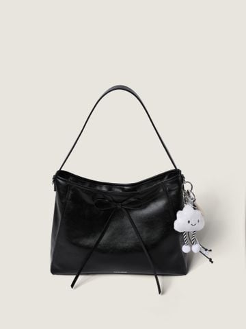 BTS - TOT Ribbon Tote Quai Đôi Sz 36 - Đen