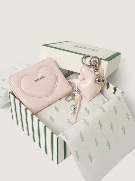 CB Ví + Charm phụ kiện - CB Ví Hearty Hồng