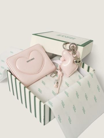 CB Ví + Charm phụ kiện - CB Ví Hearty Hồng