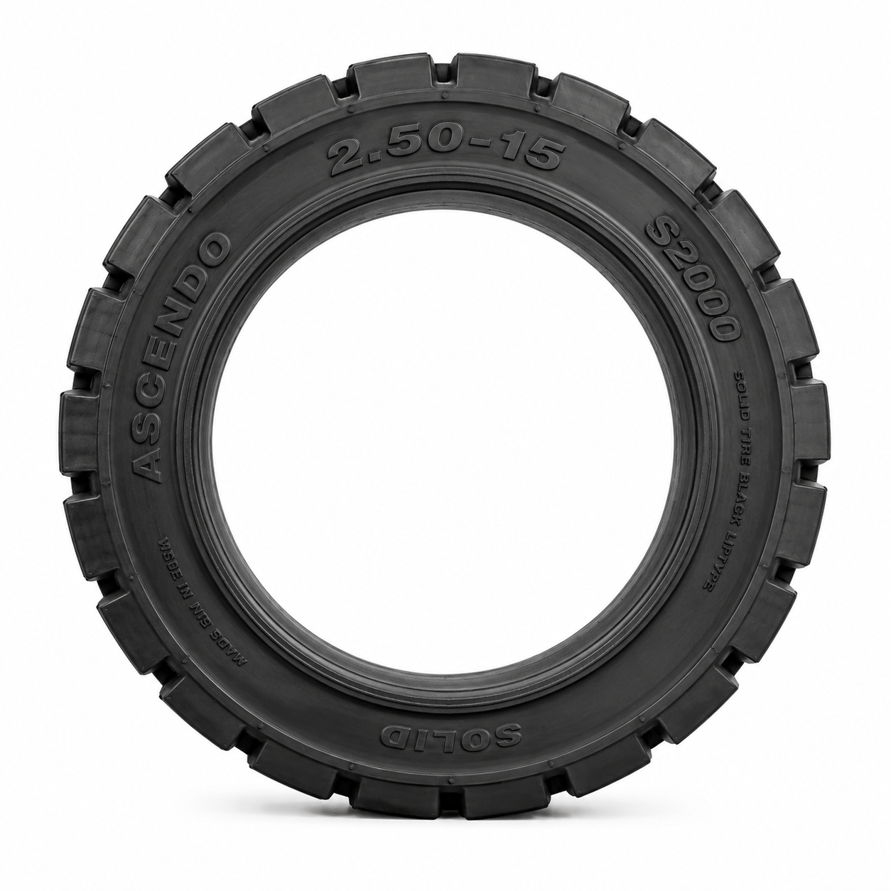 Lốp Ascendo 2.50-15 S2000 Solid Tire Black Liptype