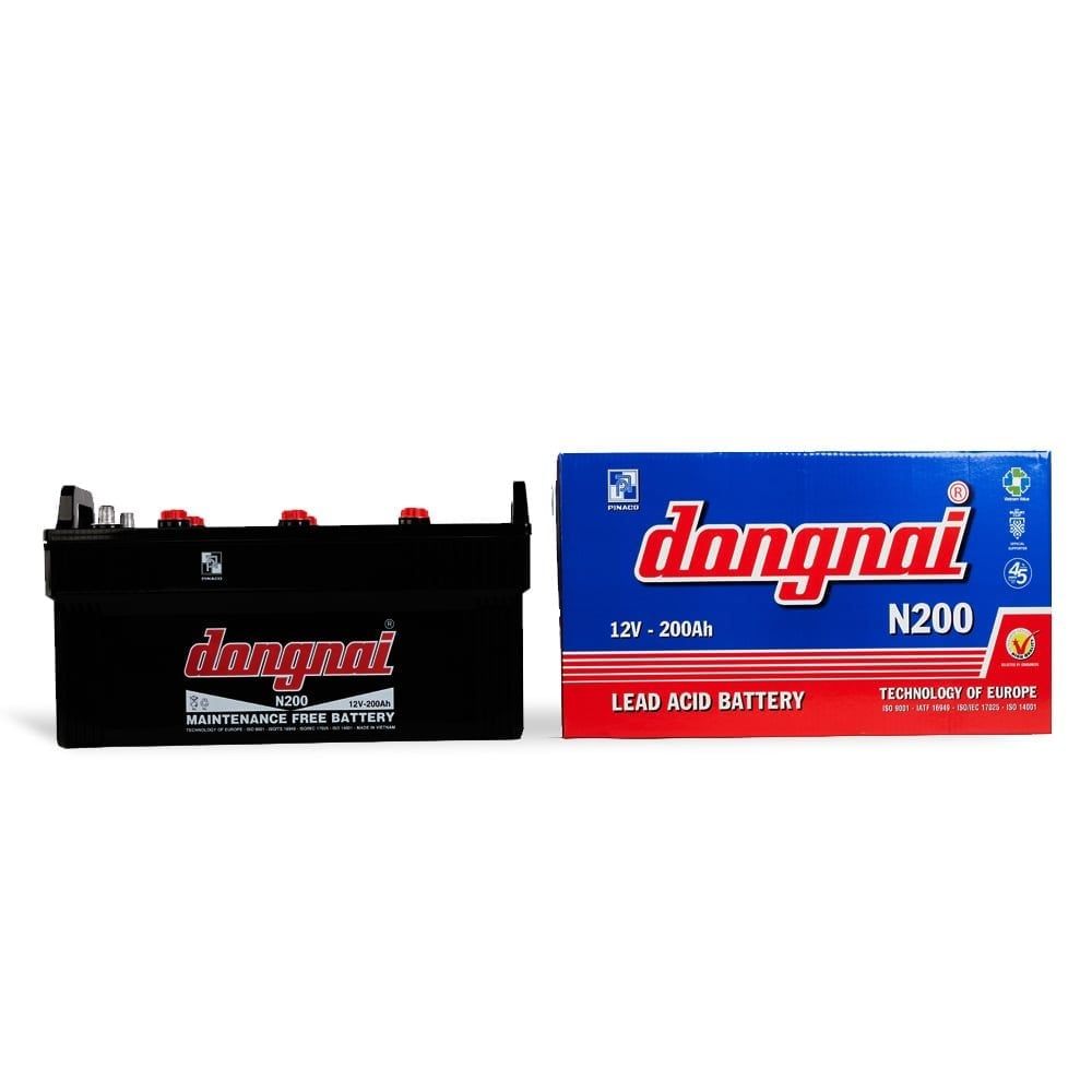 Ắc quy Tàu thuyền Pinaco N200 Đen - 12V - 200Ah