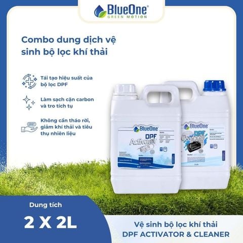  BlueOne DPF Combo 1 chai Cleaner 1 Chai Activator Bộ 2 Can 2L x5 