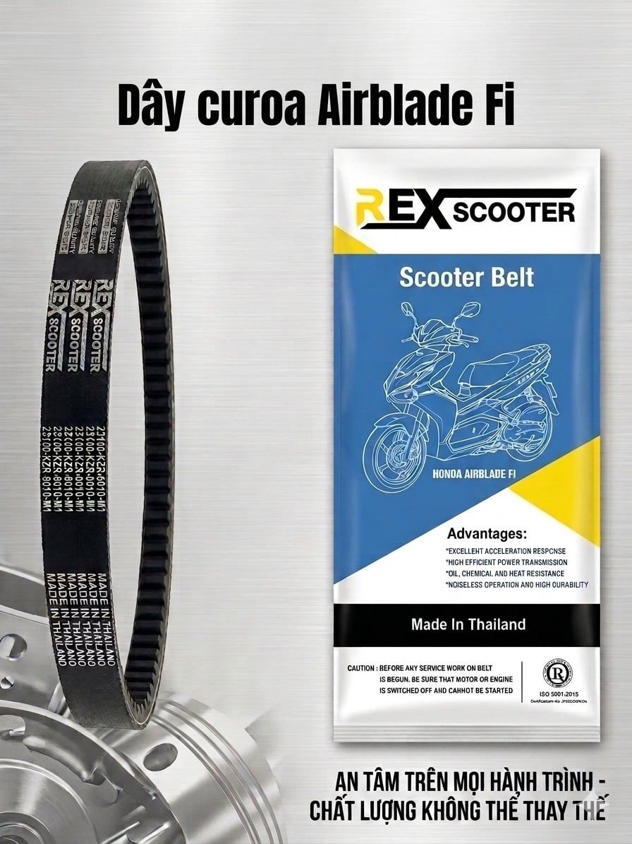Dây Curoa Xe Honda Air Blade 125cc Đời Đầu - Mã 23100-KZR-6010-M1