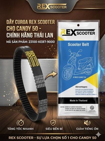  Dây Curoa Cho Xe Tay Ga 50cc (Mã Phụ Tùng 23100-KEB7) 